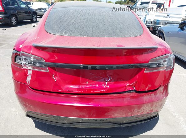 5YJSA1E53MF428801 2021 TESLA MODEL S Red Դիմացի տեսք