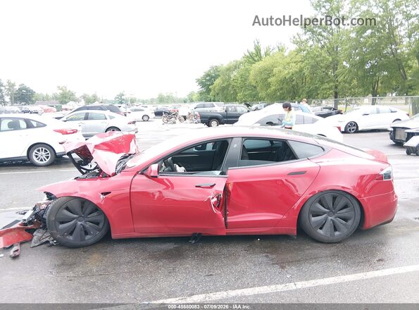 5YJSA1E53MF439944 2021 TESLA MODEL S Red ხელსაწყოთა პანელის ხედი