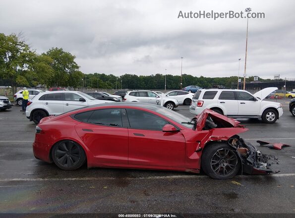 5YJSA1E53MF439944 2021 TESLA MODEL S Red წინა პანელის ხედი