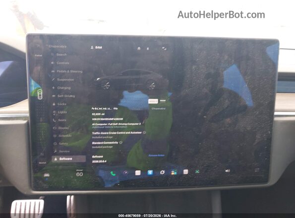 5YJSA1E54MF428239 2021 TESLA MODEL S Black უკანა სავარძლების ხედი