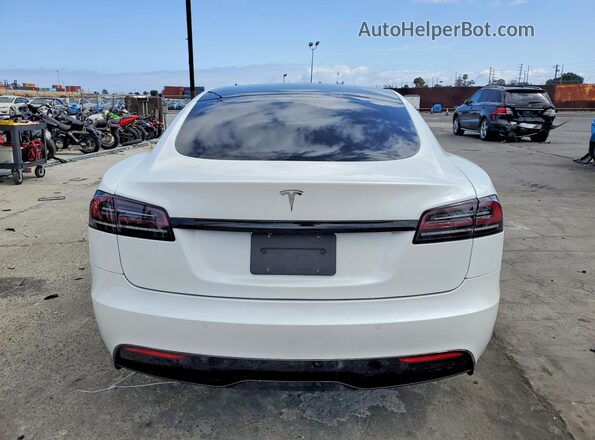 5YJSA1E56NF483003 2022 TESLA MODEL White უკანა ხედი