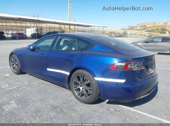 5YJSA1E58MF428471 2021 TESLA MODEL S Синий Задняя левая четверть