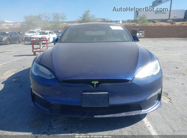 5YJSA1E58MF428471 2021 TESLA MODEL S Синий Вид щитка приборов