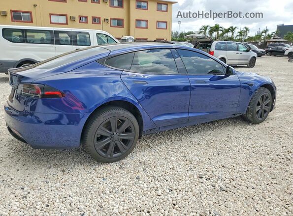 5YJSA1E58NF488140 2022 TESLA MODEL Синий Задняя правая четверть