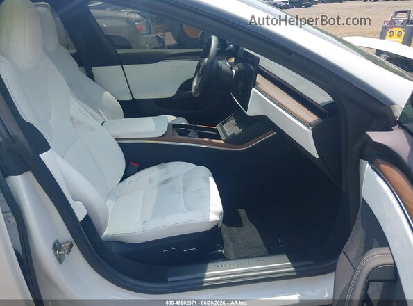 5YJSA1E58PF505618 2023 TESLA MODEL S White წინა სალონის ხედი