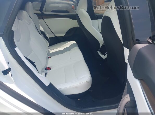 5YJSA1E58PF505618 2023 TESLA MODEL S White VIN კოდის სტიკერის ხედი