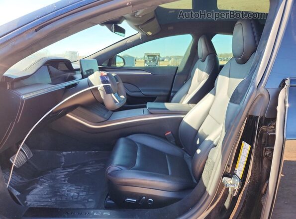5YJSA1E59NF469435 2022 TESLA MODEL Black Front interior view