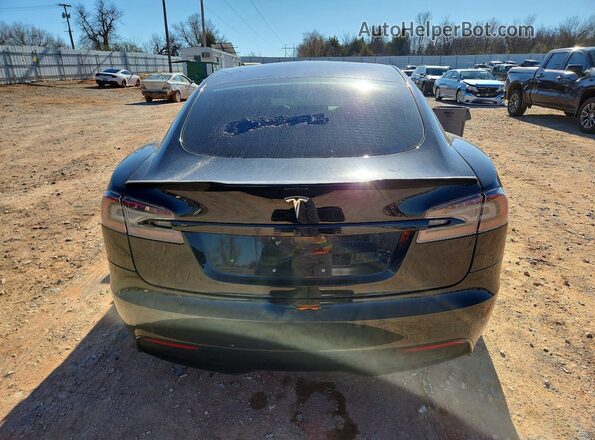5YJSA1E59NF469435 2022 TESLA MODEL Black Rear view