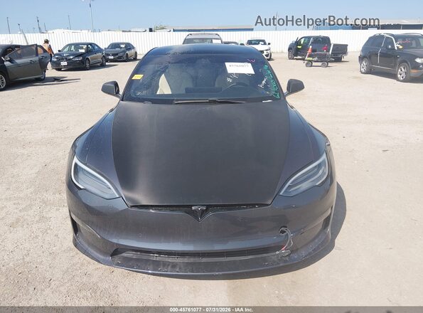 5YJSA1E60NF463063 2022 TESLA MODEL S Gray Vista del cuadro de instrumentos