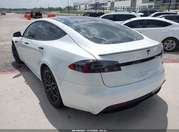 5YJSA1E61MF452586 2021 TESLA MODEL S White უკანა მარცხენა