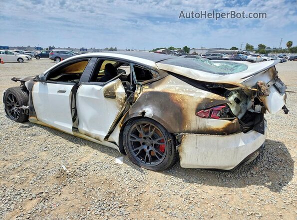 5YJSA1E61MF453043 2021 TESLA MODEL Белый Задняя левая четверть