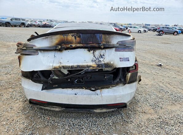 5YJSA1E61MF453043 2021 TESLA MODEL Белый Вид сзади