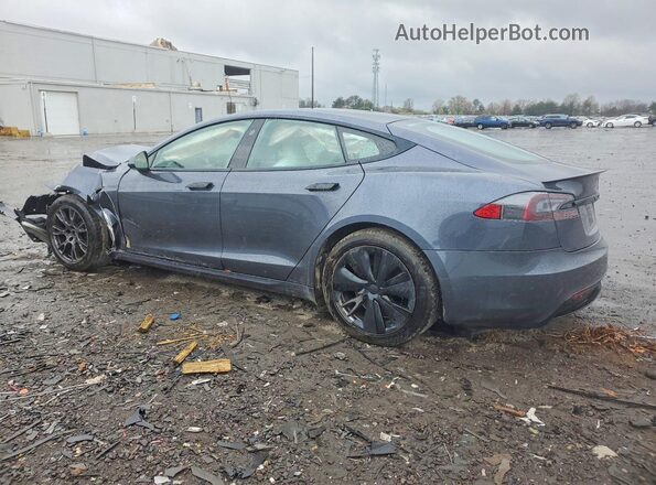 5YJSA1E63MF455053 2021 TESLA MODEL Gray Trasero izquierdo