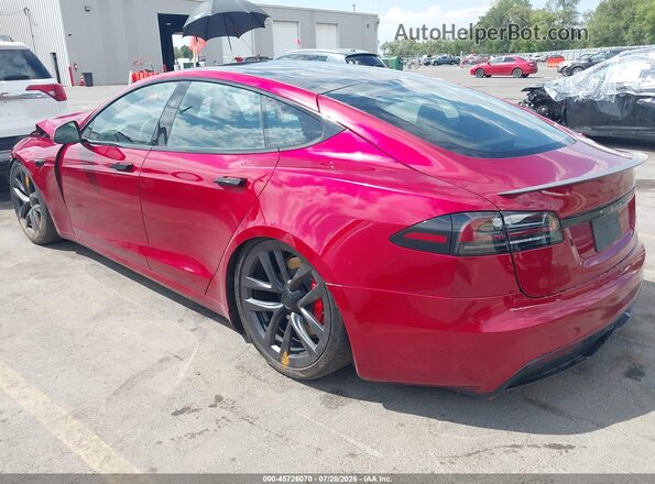 5YJSA1E63PF524831 2023 TESLA MODEL S Red Trasero izquierdo