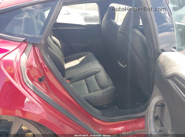 5YJSA1E63PF524831 2023 TESLA MODEL S Red Vista de la etiqueta del VIN