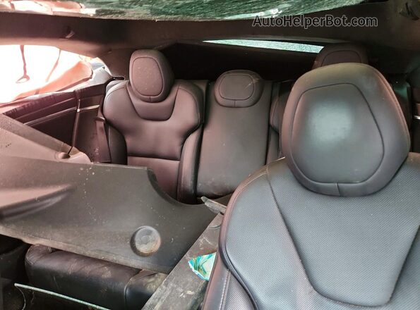 5YJSA1E65MF447066 2021 TESLA MODEL Gray უკანა სავარძლების ხედი