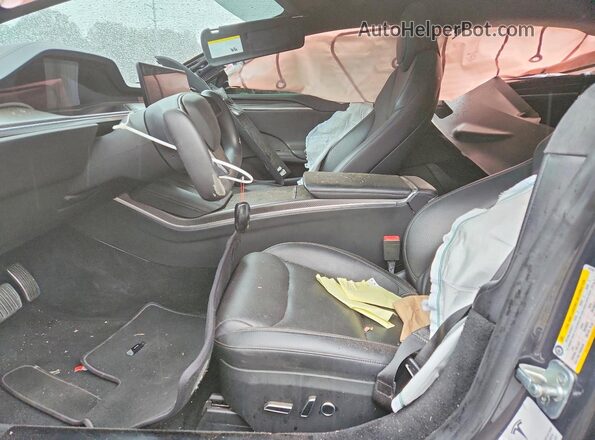 5YJSA1E65MF447066 2021 TESLA MODEL Gray წინა სალონის ხედი