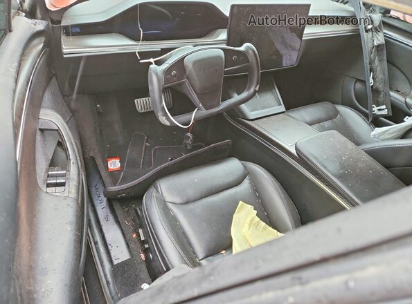 5YJSA1E65MF447066 2021 TESLA MODEL Gray წინა პანელის ხედი