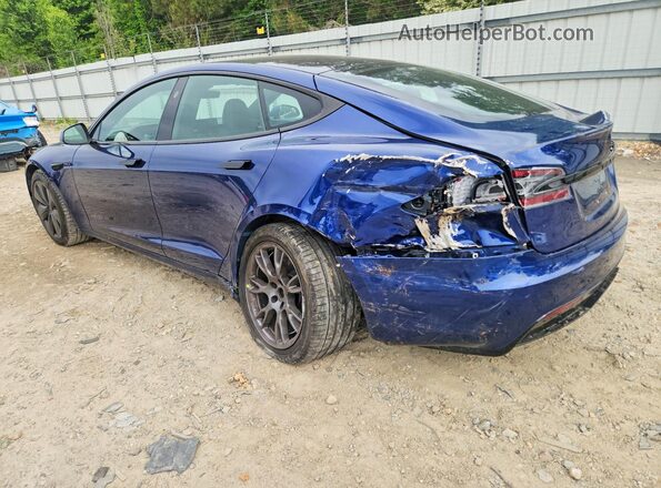 5YJSA1E66MF443205 2021 TESLA MODEL Blue უკანა მარცხენა
