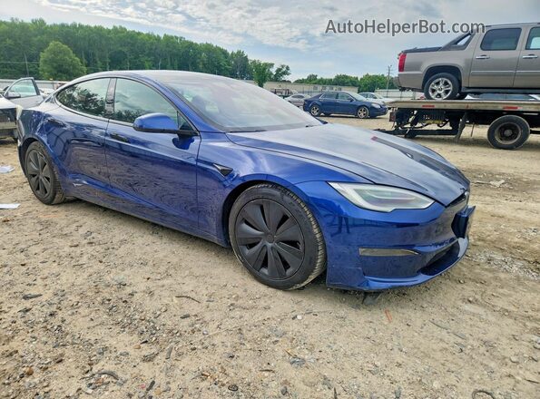 5YJSA1E66MF443205 2021 TESLA MODEL Blue წინა მარჯვენა