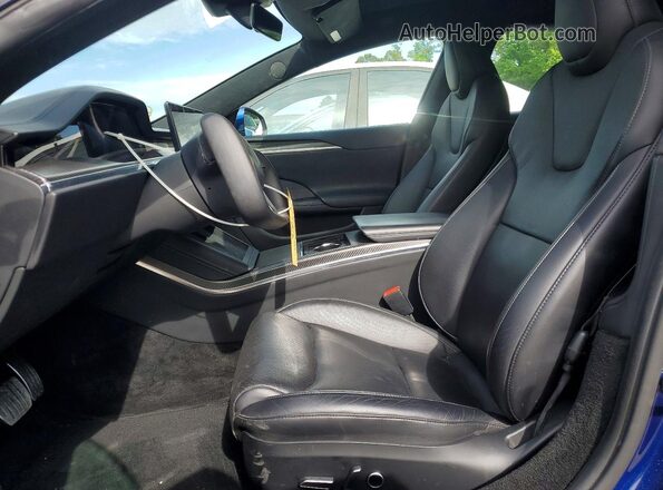 5YJSA1E66MF443205 2021 TESLA MODEL Blue წინა სალონის ხედი
