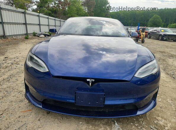 5YJSA1E66MF443205 2021 TESLA MODEL Blue წინა ხედი