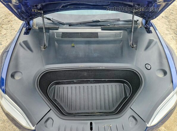 5YJSA1E66MF443205 2021 TESLA MODEL Blue უკანა სალონის ხედი