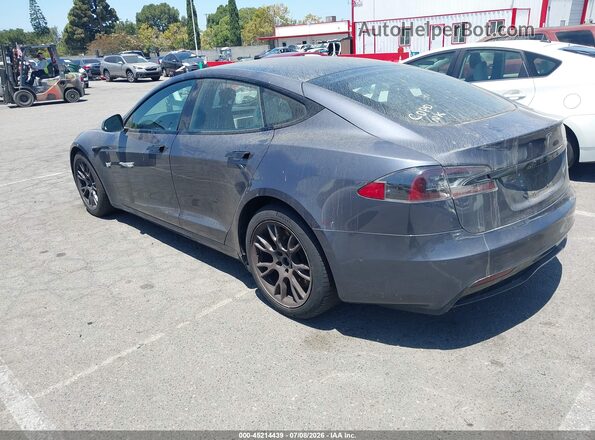 5YJSA1E66MF445701 2021 TESLA MODEL S Gray Հետևի ձախ