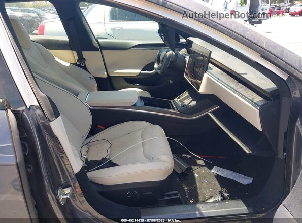 5YJSA1E66MF445701 2021 TESLA MODEL S Gray Սալոնի դիմացի տեսք