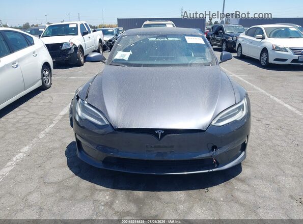 5YJSA1E66MF445701 2021 TESLA MODEL S Gray Սալոնի հետևի տեսք