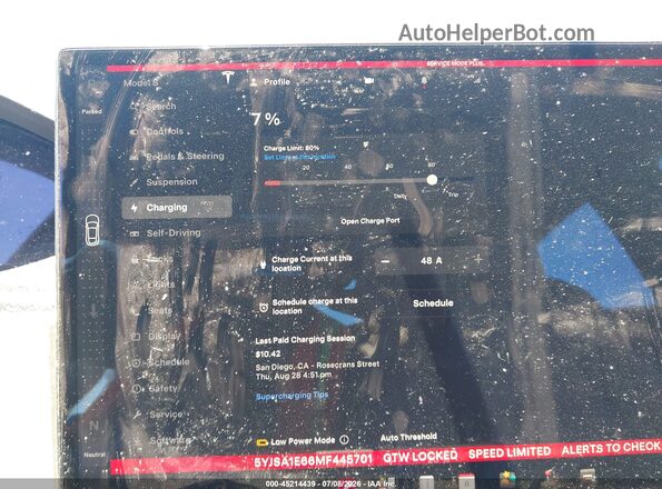 5YJSA1E66MF445701 2021 TESLA MODEL S Gray 