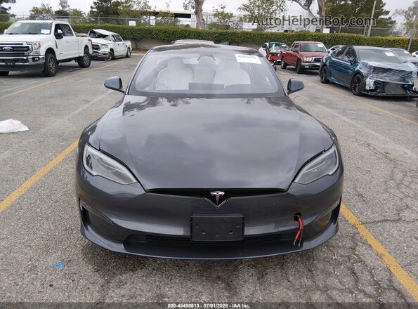 5YJSA1E66PF522037 2023 TESLA MODEL S Серый Вид задней части салона