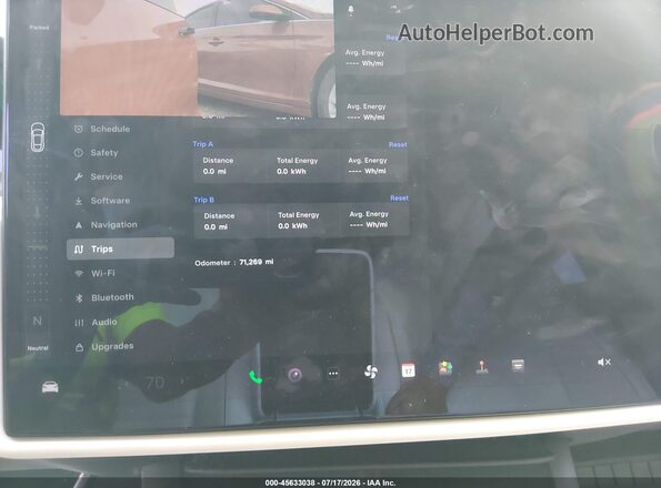 5YJSA1E67NF462623 2022 TESLA MODEL S Красный Вид задних сидений