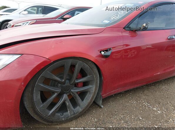 5YJSA1E67NF462623 2022 TESLA MODEL S Красный Вид спереди