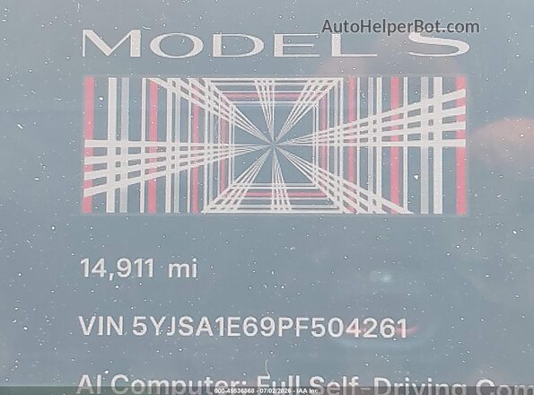 5YJSA1E69PF504261 2023 TESLA MODEL S Белый 
