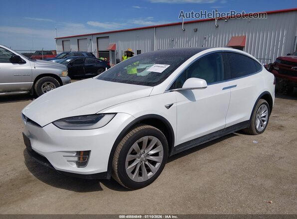 5YJXCAE22LF262324 2020 TESLA MODEL X White Առջևի ձախ երեք քառորդ տեսարան