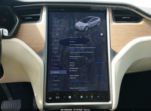 5YJXCAE22LF262324 2020 TESLA MODEL X White 