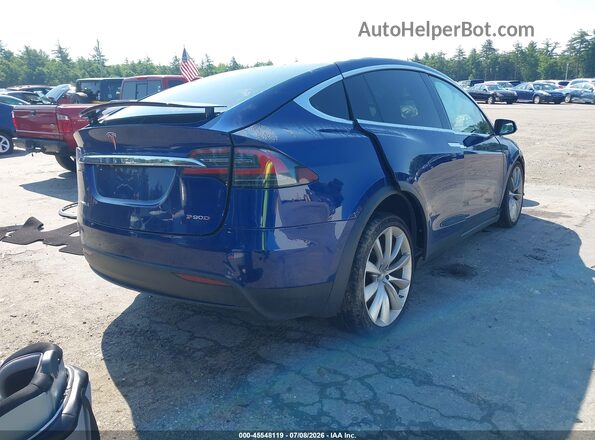 5YJXCAE4XGFS00791 2016 TESLA MODEL X Blue Rear right