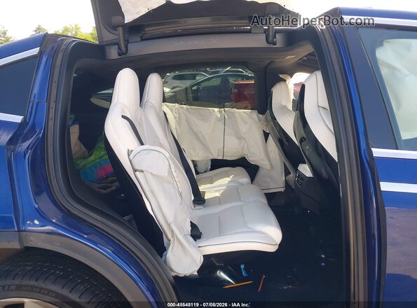 5YJXCAE4XGFS00791 2016 TESLA MODEL X Blue VIN sticker view