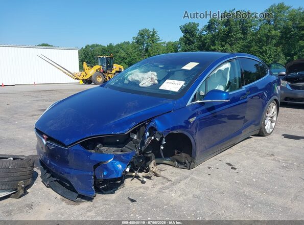 5YJXCAE4XGFS00791 2016 TESLA MODEL X Blue Front view