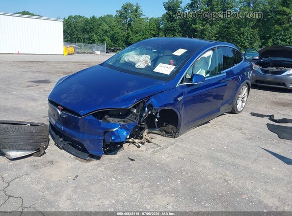 5YJXCAE4XGFS00791 2016 TESLA MODEL X Blue Front left