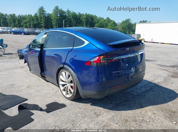 5YJXCAE4XGFS00791 2016 TESLA MODEL X Blue Rear left
