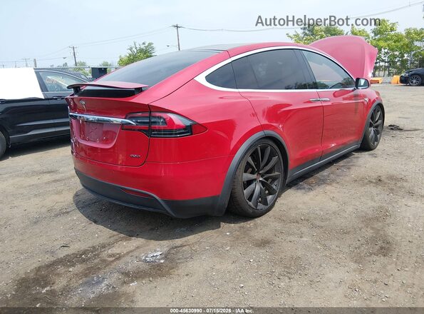 5YJXCBE21GF006123 2016 TESLA MODEL X Красный Задняя правая четверть