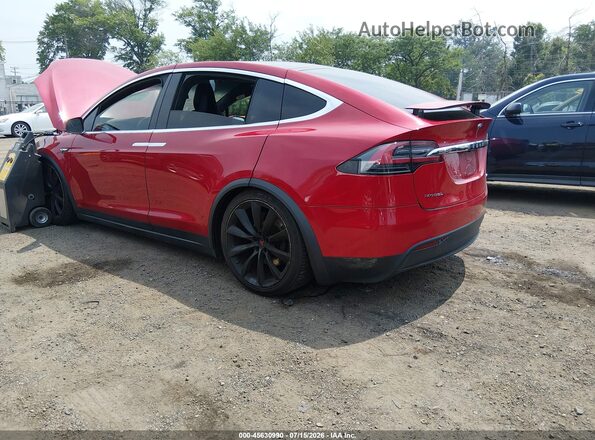 5YJXCBE21GF006123 2016 TESLA MODEL X Красный Задняя левая четверть