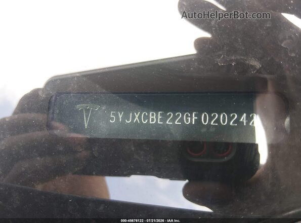 5YJXCBE22GF020242 2016 TESLA MODEL X Gray Vista del compartimento del motor