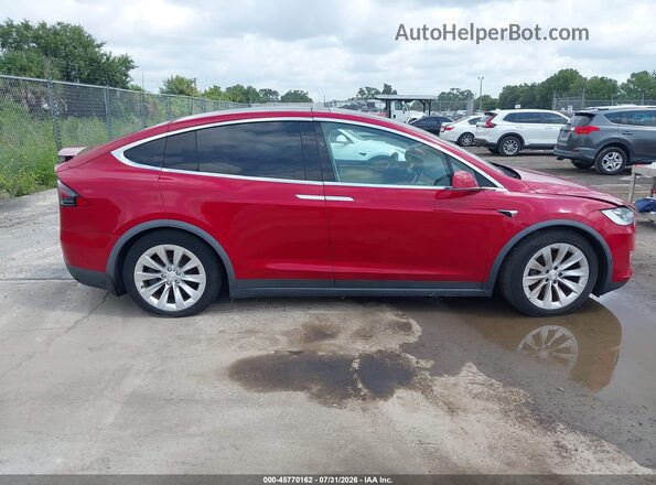 5YJXCBE23JF121877 2018 TESLA MODEL X Red Սարքավորումների վահանակի տեսք