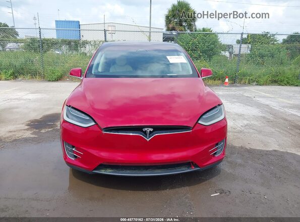 5YJXCBE23JF121877 2018 TESLA MODEL X Red Առջևի վահանակի տեսք