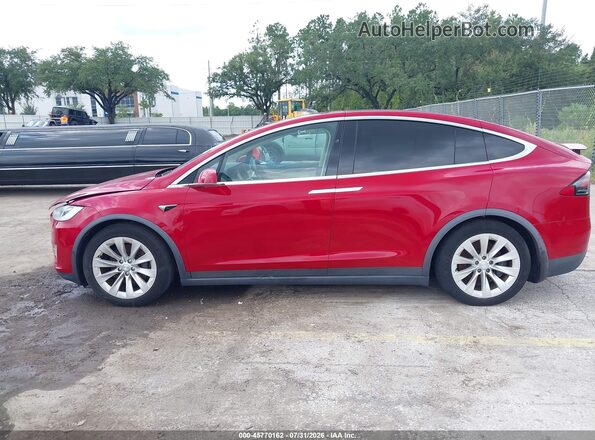 5YJXCBE23JF121877 2018 TESLA MODEL X Red Սալոնի հետևի տեսք