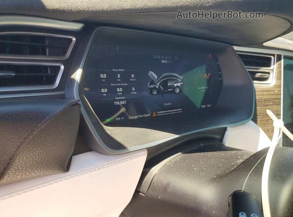 5YJXCBE24GF005502 2016 TESLA MODEL Gray Вид щитка приладів