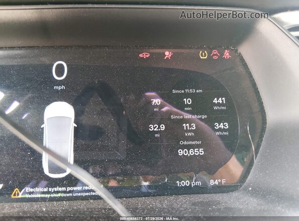 5YJXCBE24HF050280 2017 TESLA MODEL X White უკანა სავარძლების ხედი